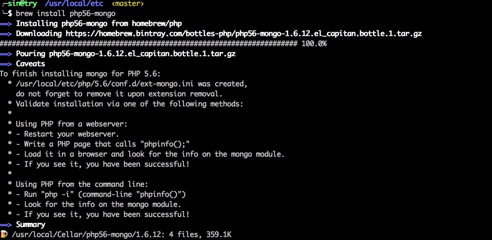 install_php_mongo